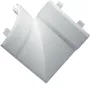 Hager EK4004059016 curva piatta per canale portacavi in PVC 40x40mm, bianco traffico