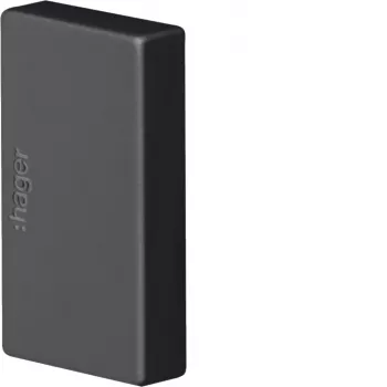 Hager pezzo terminale LFF2003569011 per canale portacavi LF 20x33mm, nero grafite