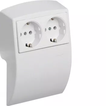 HAGER L22509010 presa doppia bianco puro (Kallysto)