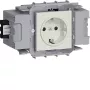 HAGER GS10019016 presa Schuko singola con Wago Winsta Front-Snap-In, bianco puro