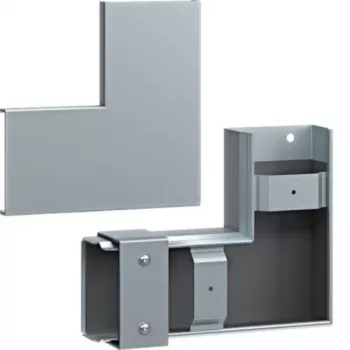 Hager FWK-Plus curva piatta 60x100 mm acciaio zincato a caldo per canali portacavi antincendio FWKP601005VERZ