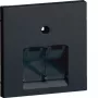 Hager placca centrale GZUAE2A9011 UAE 2 posti nero grafite - placca centrale - nero