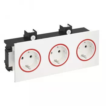 OBO BETTERMANN Rehau SIGNA IN presa da incasso 3 posti bianco puro RAL 9010 6121036