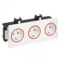 Rehau SIGNA IN BRK 3STD presa tripla, bianco puro/rosso (6121036)