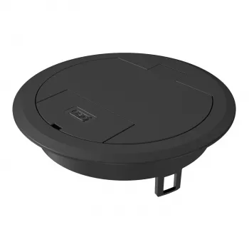 OBO BETTERMANN Sportello passacavi con guarnizione a spazzole GES R2, nero grafite RAL 9011 7405084