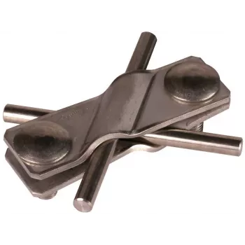 DEHN SV morsetto NIRO morsetto di equipotenziale di protezione per conduttore tondo 7-10 mm, acciaio inox, 308229