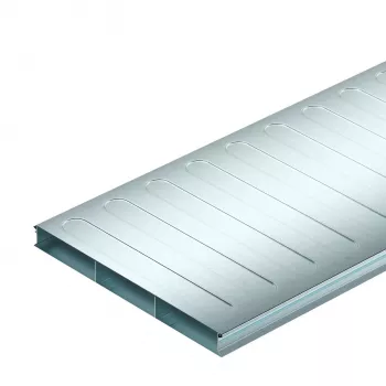 OBO Bettermann canale portacavi sottopavimento S3 35038-2, in 2 parti, 350x38 mm, 2000 mm, acciaio zincato a caldo 7400289