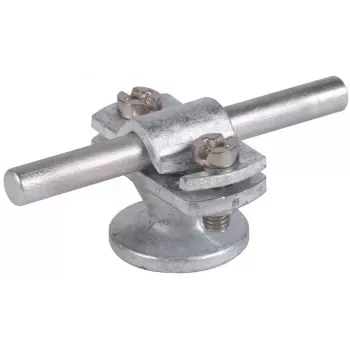 DEHN 275110 supporto per conduttore con collare di copertura per fili tondi 8-10 mm, grigio chiaro
