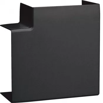 Hager LFF6011059011 copertura di taglio ad angolo piatto grafite nero per canale 60x110 mm