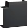 Hager LFF6011059011 copertura di taglio ad angolo piatto grafite nero per canale 60x110 mm