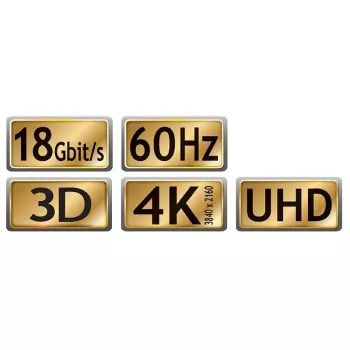 Maxtrack C 215-5 L cavo HDMI 5 m nero 4K Ultra HD High-Speed con Ethernet