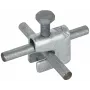 DEHN VK A UNI ST morsetto universale di supporto per conduttore tondo, acciaio inox 308025