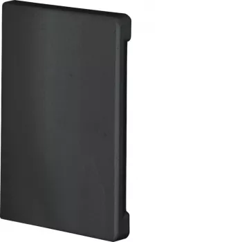 Hager BR6510069011 pezzo terminale, copertura di taglio, senza alogeni, nero grafite (RAL 9011), per canale 65x100 mm