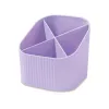 HAN X-LOOP portapenne viola pastello in plastica 4 scomparti 11,1 x 11,1 x 10,5 cm (17238-887D)