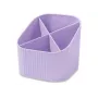 HAN X-LOOP portapenne viola pastello in plastica 4 scomparti 11,1 x 11,1 x 10,5 cm (17238-887D)