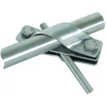 DEHN 649015 morsetto di collegamento D 25mm per Rd 7-10, acciaio inox V2A, protezione contro i fulmini