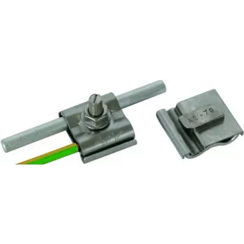 DEHN morsetto di terra universale M8 per Rd 8-10 mm e conduttore 4-50 mm², acciaio inox (540250)