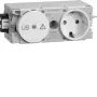 HAGER GS12009016 presa Schuko con protezione fine, montaggio profilo C, bianco traffico