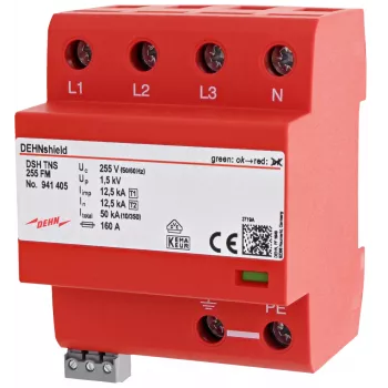 DEHN DSH TNS 255 FM scaricatore combinato Tipo 1+2 per sistemi TN-S (941405)