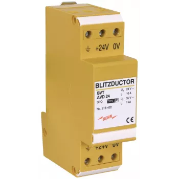 DEHN 918422 BLITZDUCTOR VT scaricatore combinato di corrente da fulmine e sovratensione per sistemi di alimentazione DC, 24 V DC, SPD Tipo 1+2