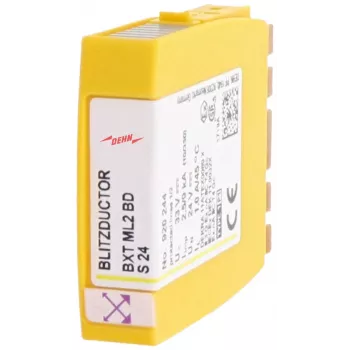 DEHN BXT ML2 BDS24 modulo scaricatore combinato di corrente da fulmine e sovratensione Tipo 2 24V DC 2 poli guida DIN 920244