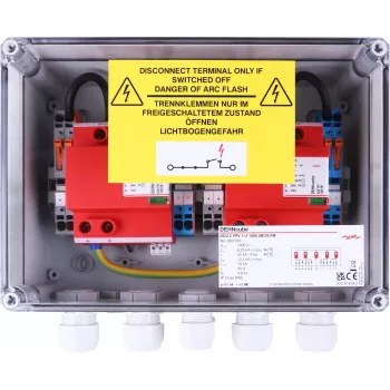 DEHN scatola di collegamento generatore IP65, 2 MPPT, 2 string per MPPT, 1000 V DC (900976)