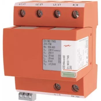 DEHN DV M2 TNS 255 FM scaricatore combinato Tipo 1+2+3, 4 poli, TN-S, 255 V 956405