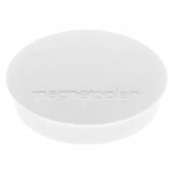 magnetoplan Discofix magnete tondo standard, bianco, ferrite a corpo pieno, forza di tenuta 0,7 kg (1664200)