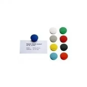 Magnetoplan Discofix magnete rotondo standard, rosso, nucleo pieno in ferrite, forza di tenuta 0,7 kg (1664206)