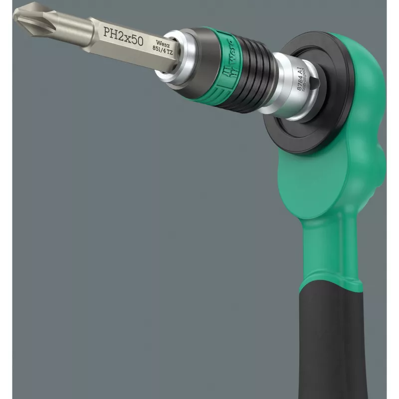 Wera 8100 SA 15 Zyklop cricchetto reversibile con attacco 1/4 inch e testa orientabile e impugnatura Kraftform 05005542001