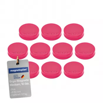 MAGNETOPLAN HOLTZ magnete Ergo Medium 1664018 30mm rosa 10 pezzi