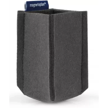 magnetoplan magnetoTray piccolo portapenne, feltro grigio, PET 100% riciclato, magnetico 1227601