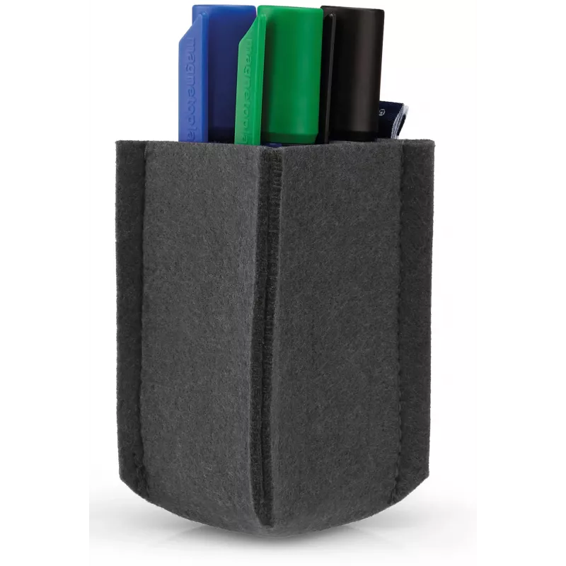 magnetoplan magnetoTray piccolo portapenne, feltro grigio, PET 100% riciclato, magnetico 1227601