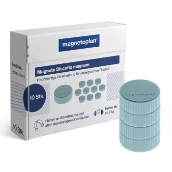 MAGNETOPLAN HOLTZ Discofix magnete tondo Magnum, blu, ferrite a nucleo pieno, forza di tenuta 2,0 kg (1660003)