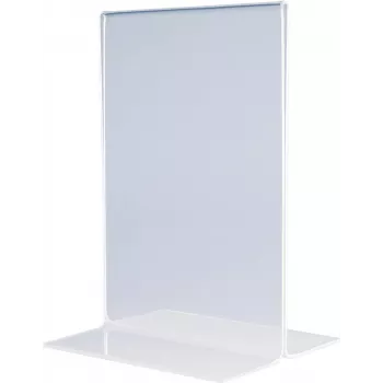 MAGNETOPLAN HOLTZ espositore da tavolo in acrilico DIN A3 verticale cristallo chiaro a doppia faccia 297 x 420 mm (43115)