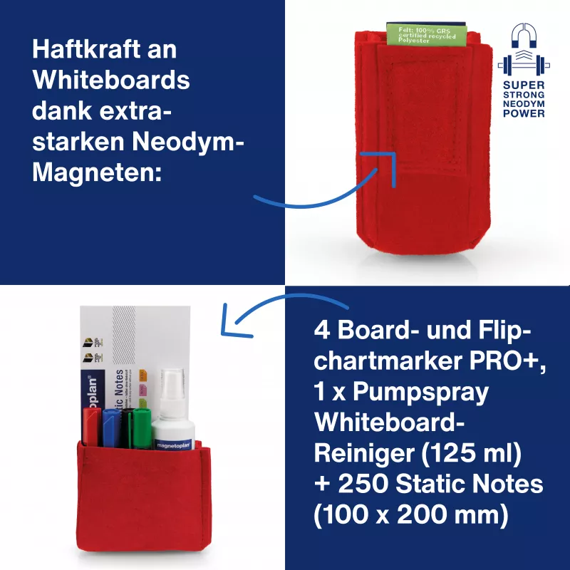 magnetoplan portapenne magnetoTray big 1227706 rosso (1227706)