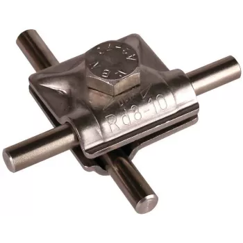 DEHN morsetto di collegamento multiuso 390059, conduttore tondo 8-10 mm, acciaio inox