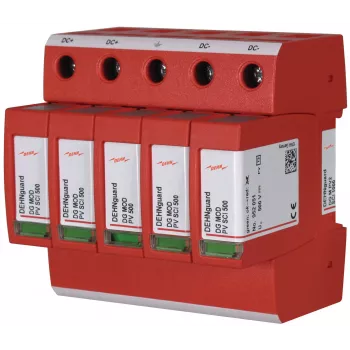 DEHN DG M PV2 SCI 1000 Scaricatore di sovratensione Tipo 2 per impianti fotovoltaici, 3 poli, 1000 V DC, 40 kA, montaggio su guida DIN 952514