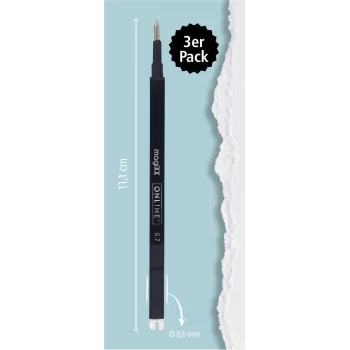 ONLINE magiXX ricarica per penna gel nero 0,7 mm, confezione da 3 40161/3