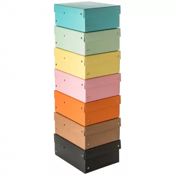 FALKEN PURE Scatola portadocumenti 1250 fogli pastello assortiti confezione da 5 18x25x10 cm 22001968000F