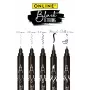ONLINE Black Lettering Set di penne acriliche, nero, 5 pz 19114
