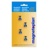 Magnetoplan Portamemo magnetico, blu, 4 pezzi, tiene fino a 9 fogli DIN A4 1666114