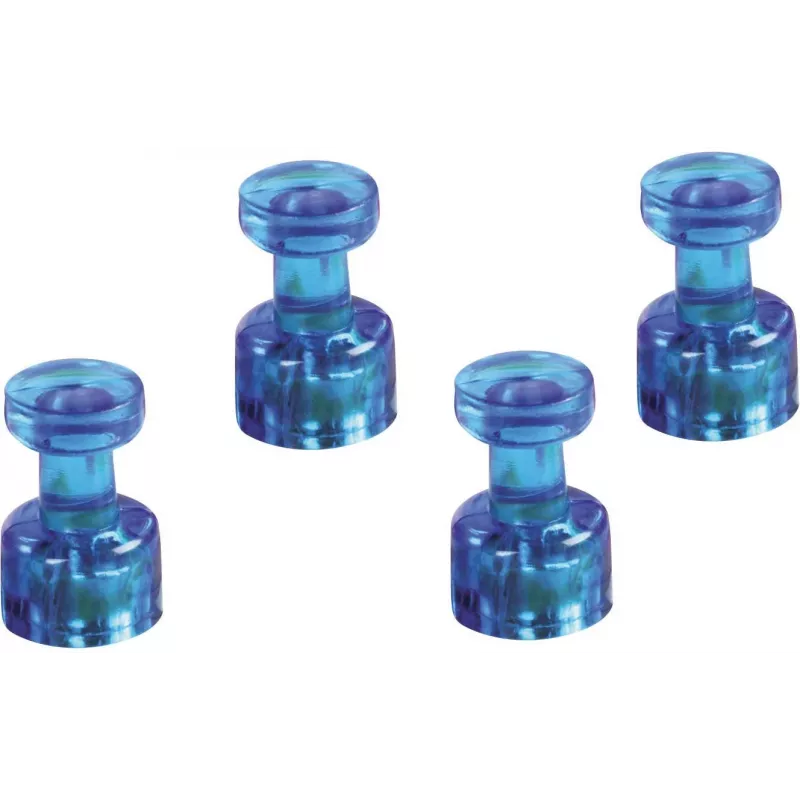 Magnetoplan Portamemo magnetico, blu, 4 pezzi, tiene fino a 9 fogli DIN A4 1666114