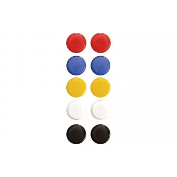 Magnetoplan calamite segnaletiche 20 mm, 10 pezzi, colori assortiti (rosso, blu, giallo, verde, bianco) 16662