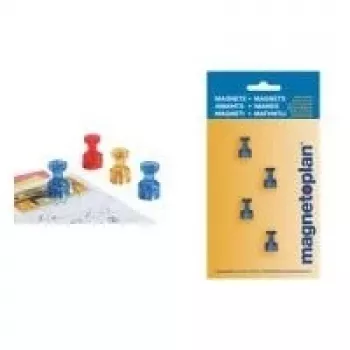 Magnetoplan portamemo magnetico, arancione trasparente brillante, confezione da 4, tiene fino a 9 fogli A4 1666144