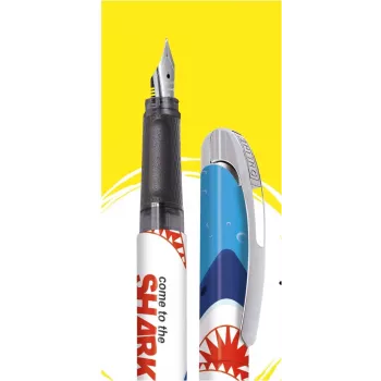 ONLINE College Shark penna stilografica pennino medio design squalo colorato (12641/3D)
