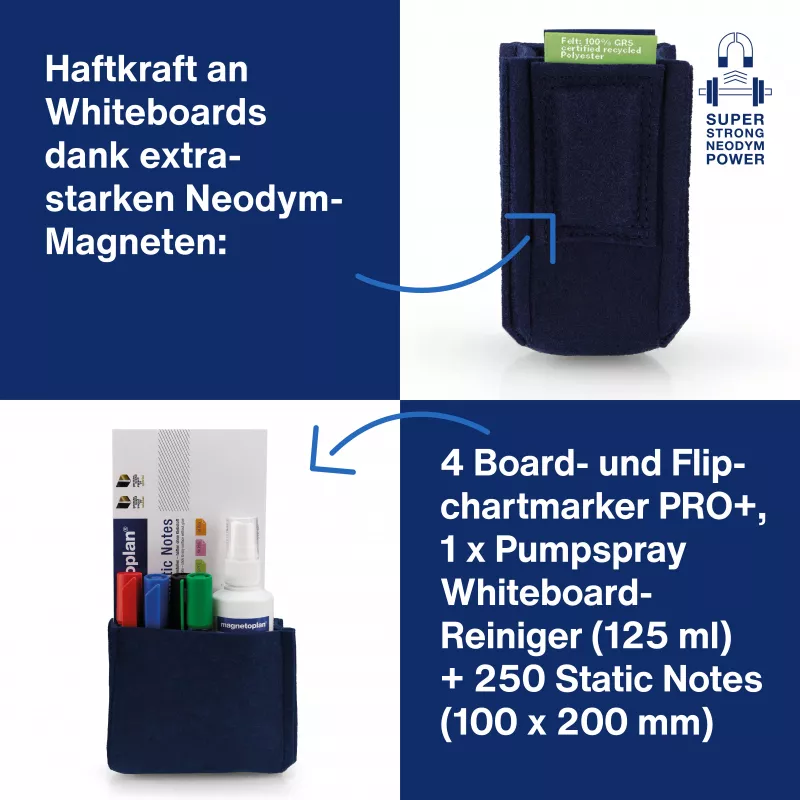 MAGNETOPLAN HOLTZ magnetoplan portapenne magnetoTray big 1227714 blu
