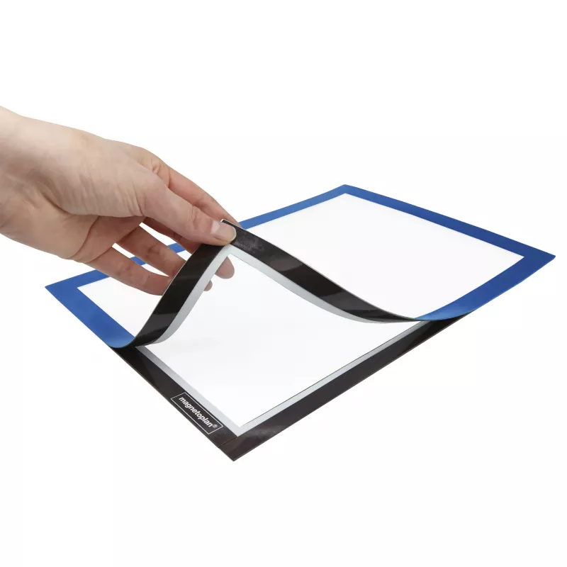 MAGNETOPLAN HOLTZ magnetofix cornice informativa A4 blu bifacciale autoadesiva 1131903