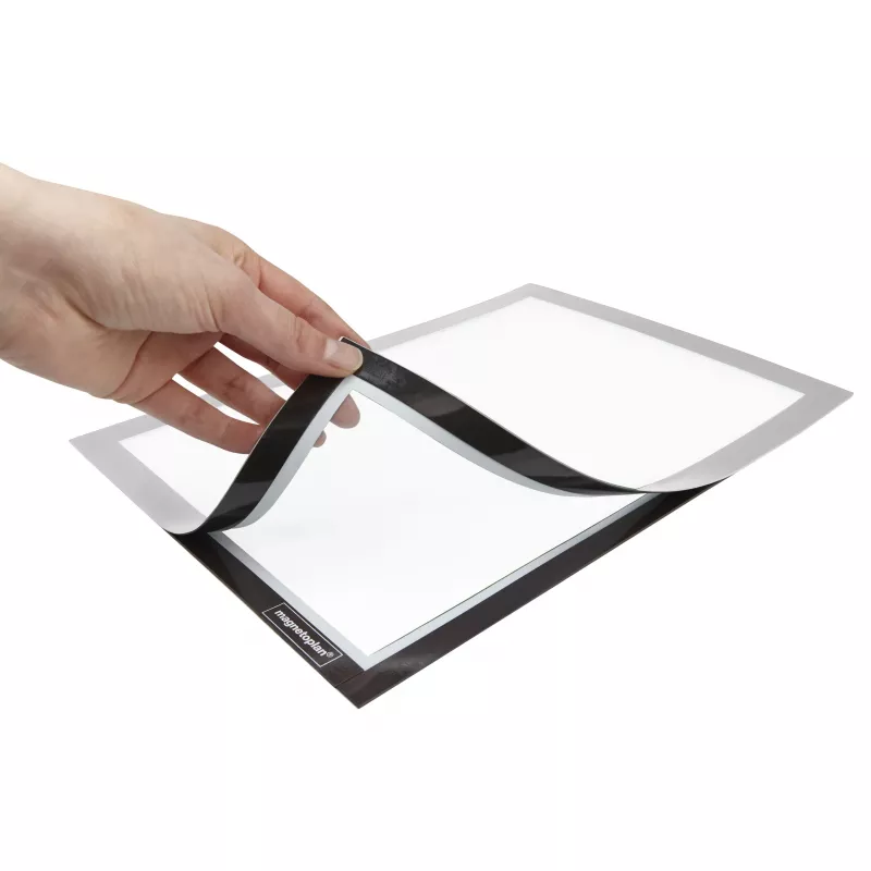 Magnetoplan cornice informativa magnetofix DIN A3 argento, cornice apribile bifacciale autoadesiva 1132032