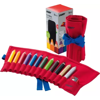 LAMY 3plus set di matite colorate con temperino (12 matite, colori assortiti) 1226066